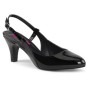 Beautiful sling pumps in black lacquer