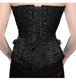 Corset Brocade in black - bloodletting - steampunk