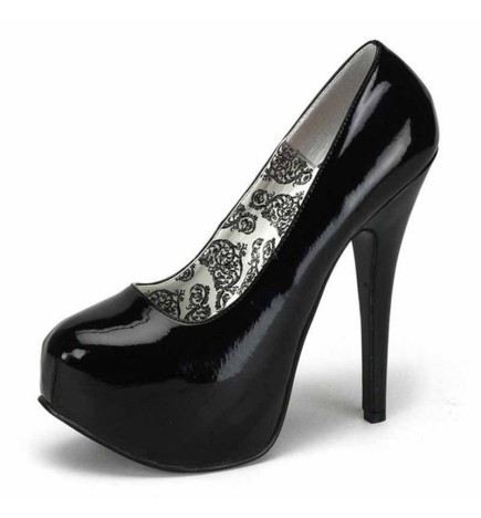 High heel pump black