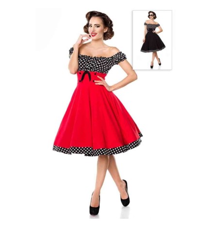 Swing dress off-the-shoulder, clothing