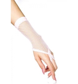 Mesh hand cuffs with finger loop short, lingerie - corsages - stockings
