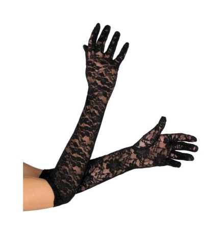 Black gloves, lingerie - corsages - stockings