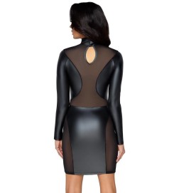 Mattlook Kleid schwarz transparent, Kleider, Röcke & Tops